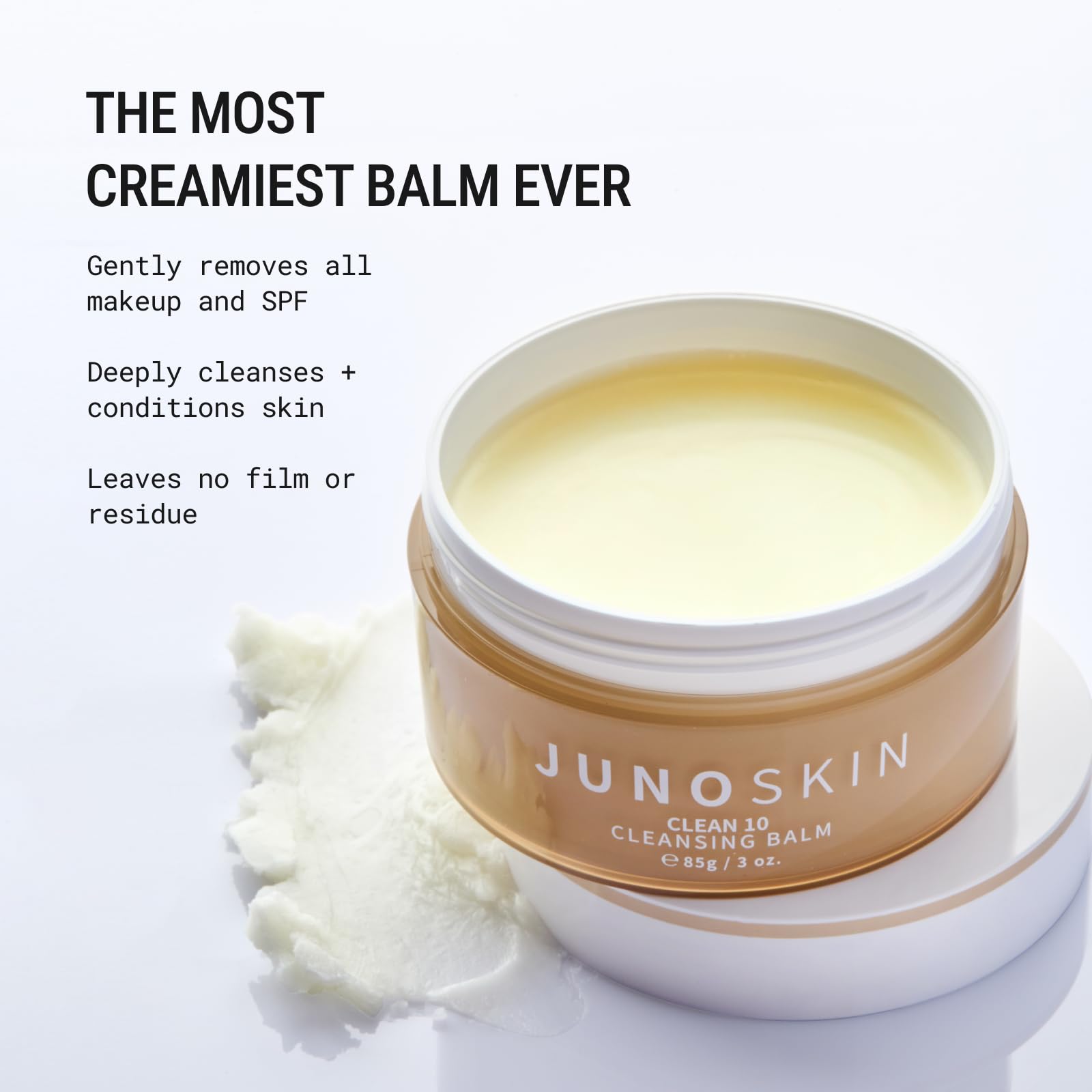 JUNO & Co. Clean 10 Cleansing Balm – 10-Ingredient Makeup Remover (85g / 3oz)