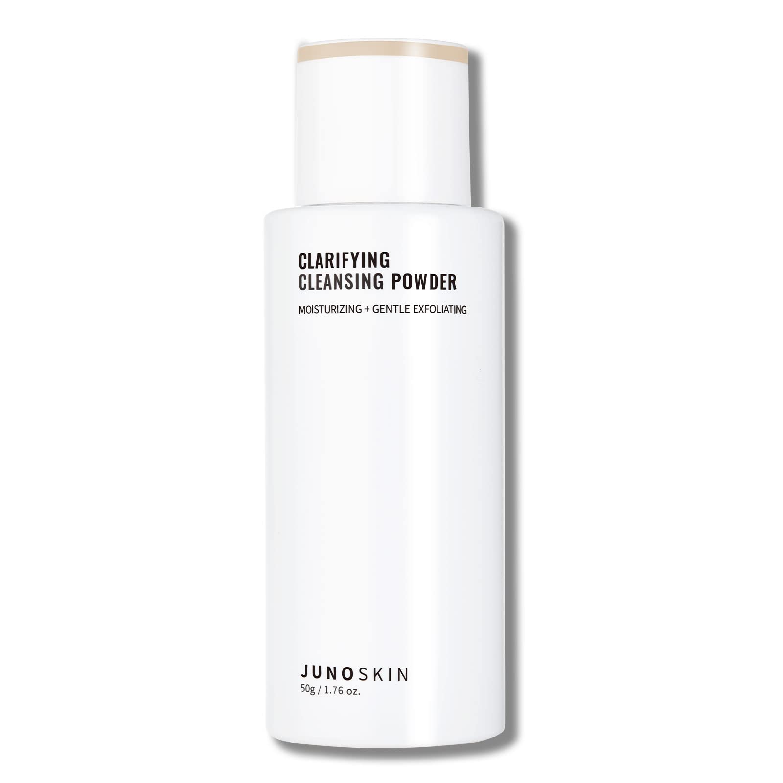 JUNO & Co. Cleansing Powder — Powder-to-Foam Exfoliating Face Cleanser with Hyaluronic Acid, Rice Extract & Papain, 50 g