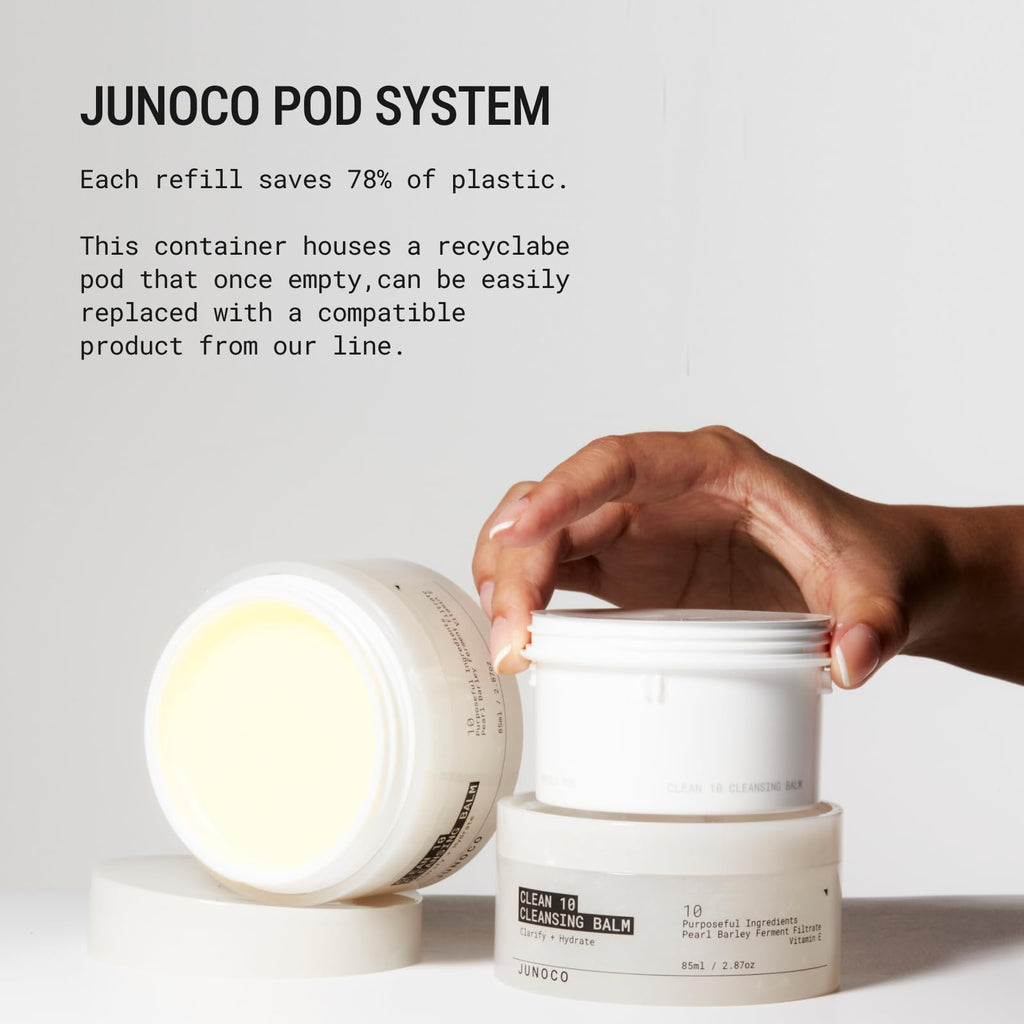 JUNO & Co. JADE Clean10 Cleansing Balm – Refillable Makeup Remover Balm (2.87oz)