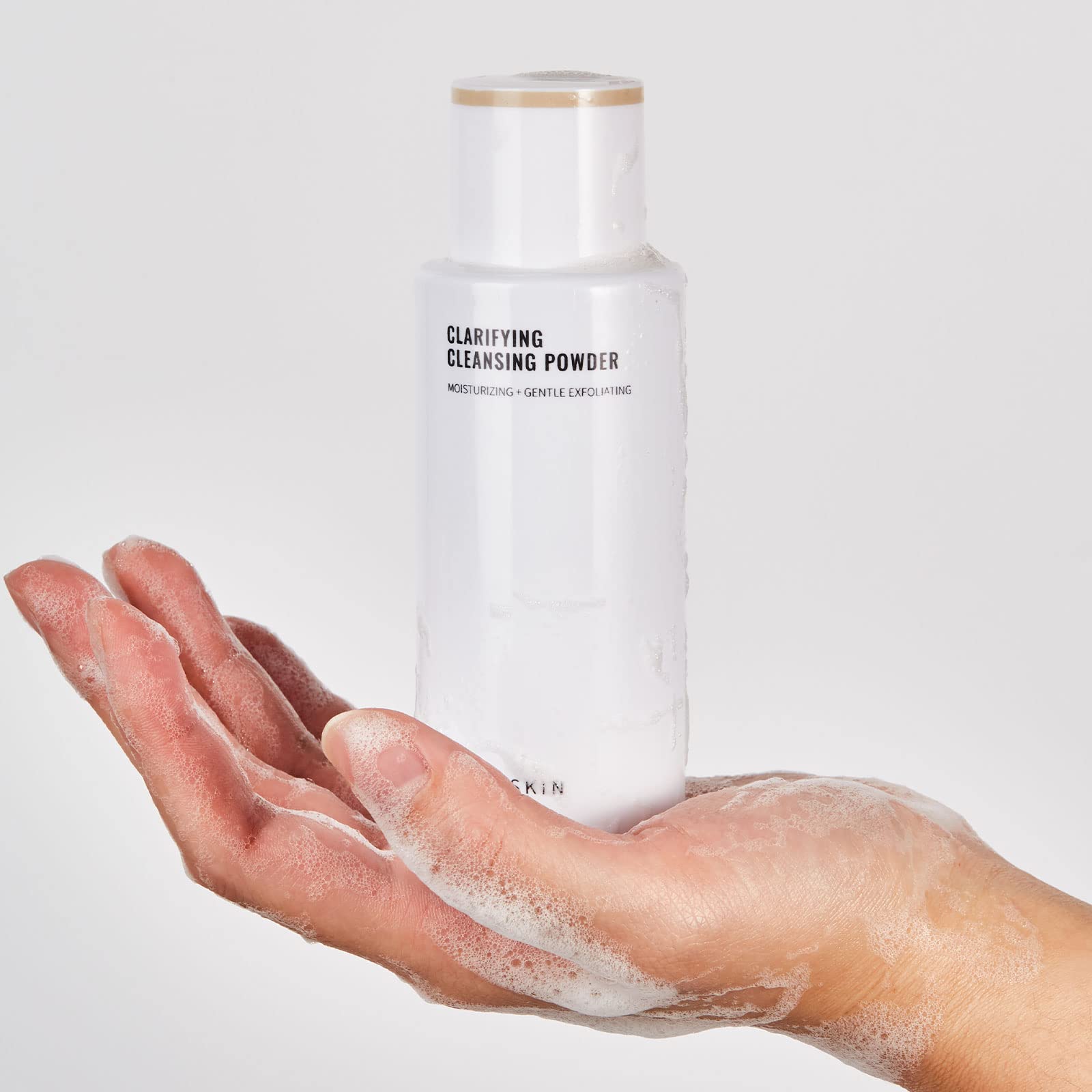 JUNO & Co. Cleansing Powder — Powder-to-Foam Exfoliating Face Cleanser with Hyaluronic Acid, Rice Extract & Papain, 50 g
