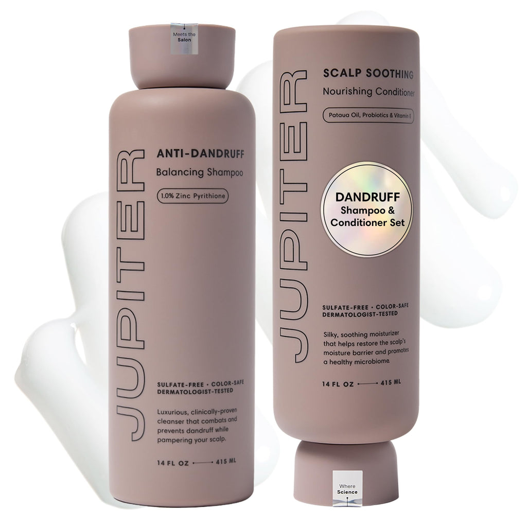 Jupiter Anti Dandruff Shampoo & Conditioner for Scalp Health - Color-Safe & Sulfate-Free