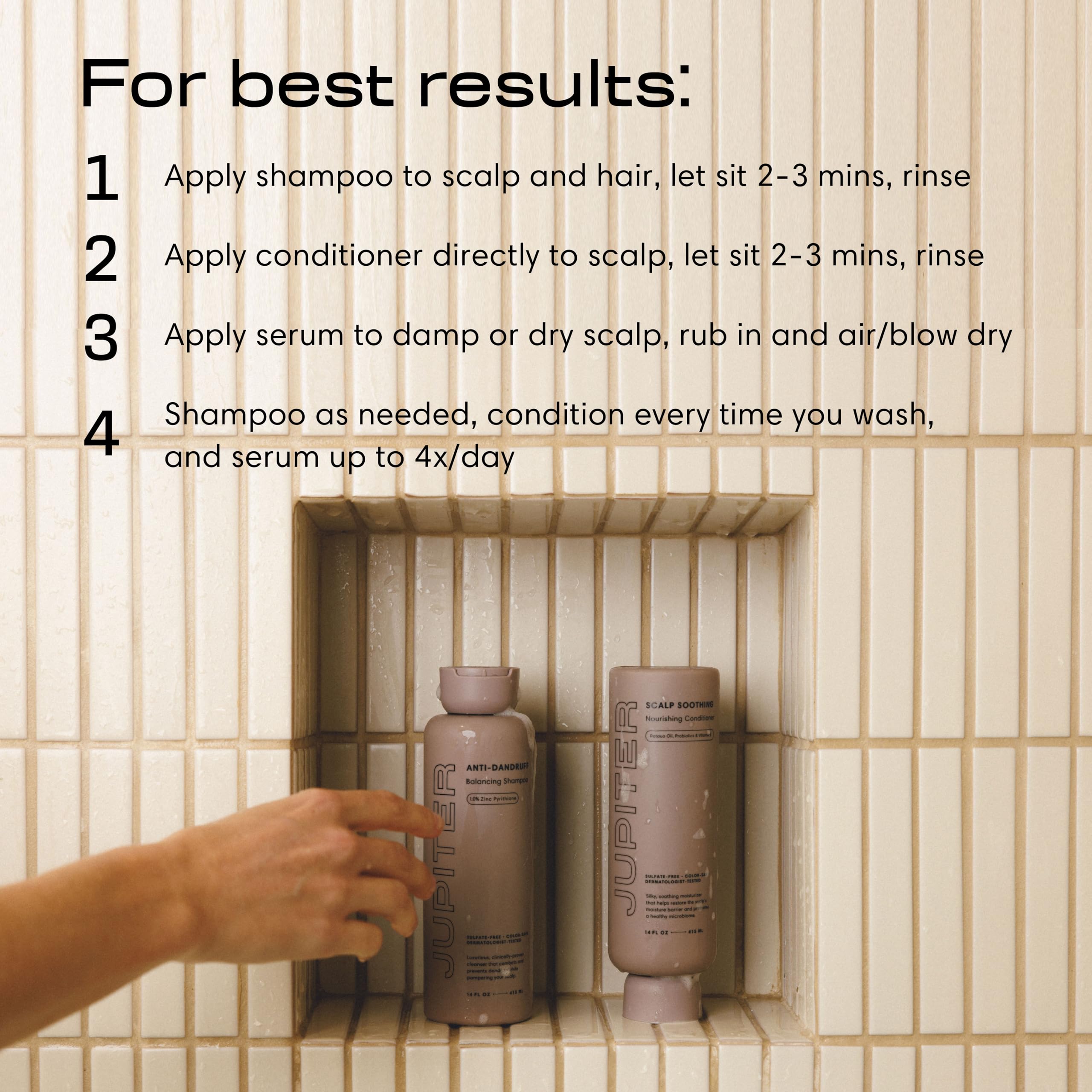 Jupiter Scalp Solution Trio: Anti-Dandruff Shampoo, Conditioner & Serum