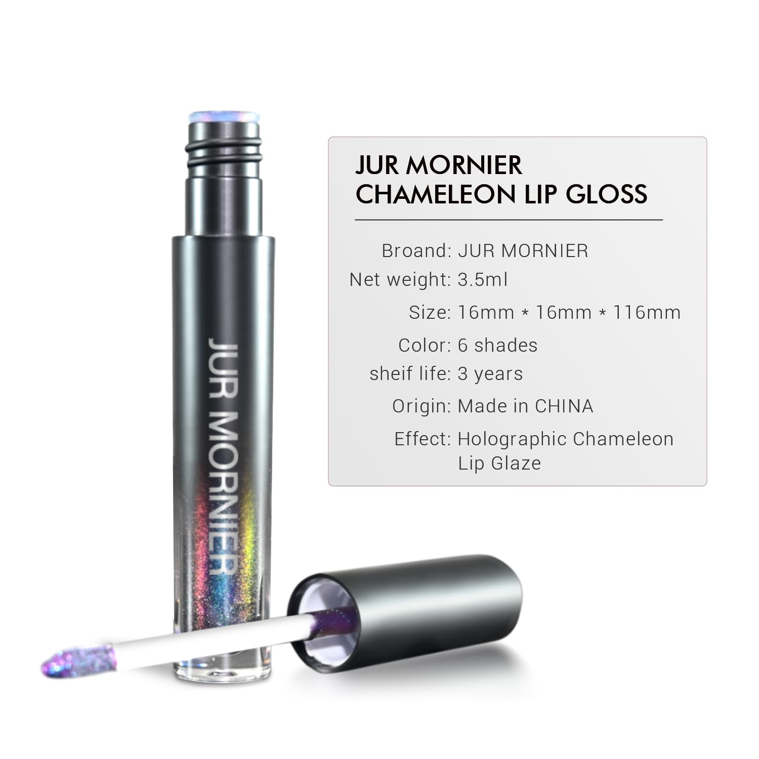 JUR MORNIER Chameleon Lip Gloss – Color-Changing Moisturizing Lip Oil (06, 3.5ml)