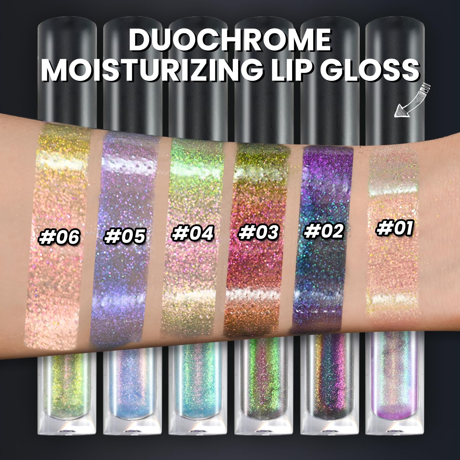 JUR MORNIER Chameleon Lip Gloss – Color-Changing Moisturizing Lip Oil (06, 3.5ml)