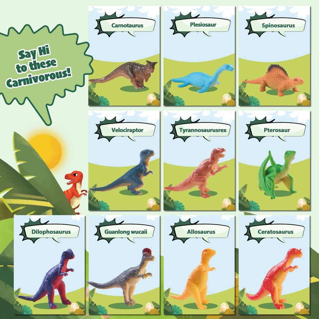 JuraFizz Dinosaur Bath Bombs - 10 Pack with Surprises Inside for Safe Colorful Bath Fun