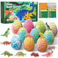 JuraFizz Dinosaur Bath Bombs 10-Pack with Surprise Toys – Safe, Mess-Free Gift for Kids 3–9