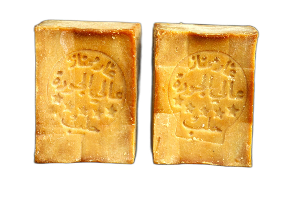 JUSIZA Aleppo Soap - 2 Pack (7 oz each) Laurel Oil & Olive Oil - Traditional, Natural, Vegan, Handmade