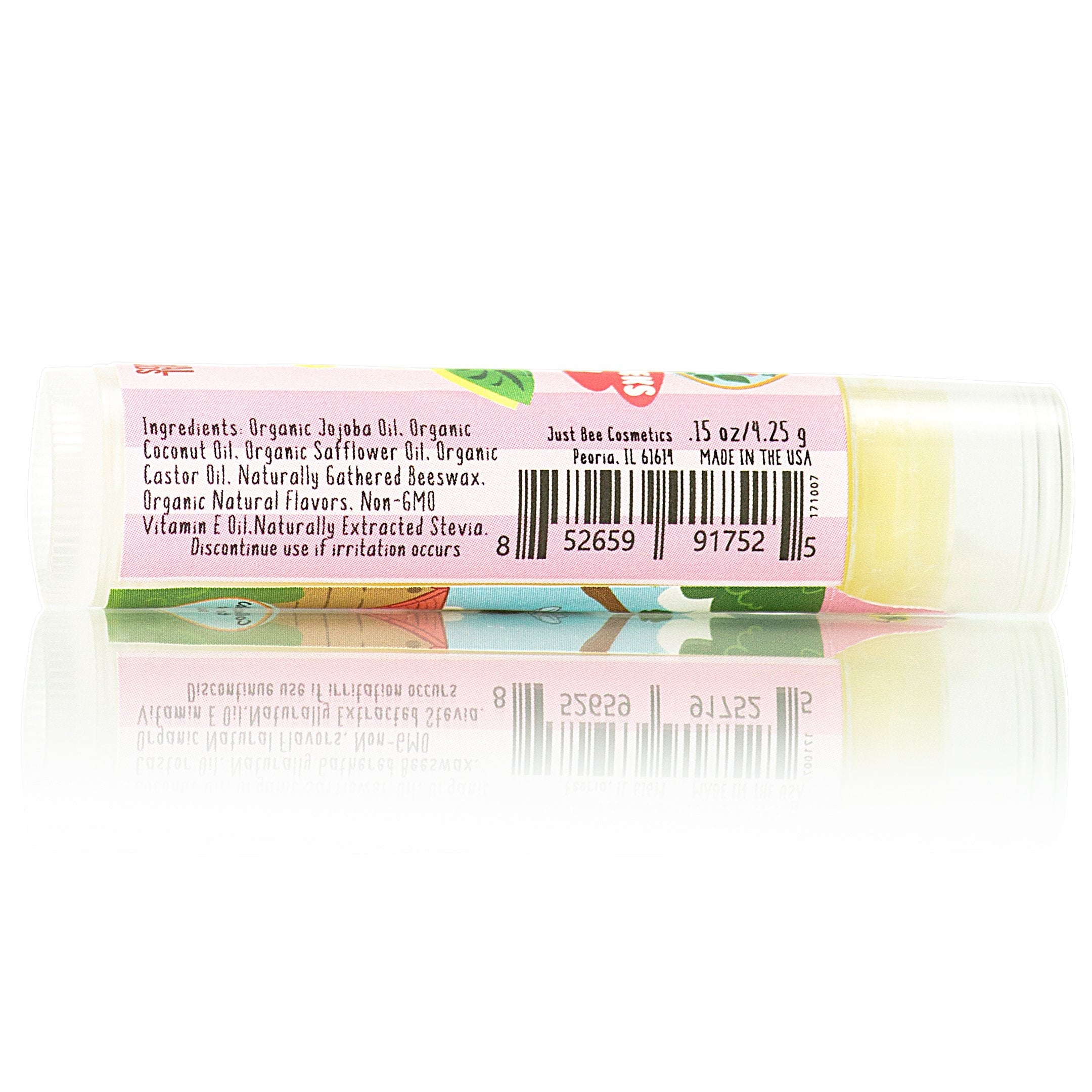 Just Bee Lappy Lips Organic Lip Balm for Kids – 6 Flavors, 100% Natural, Made in USA