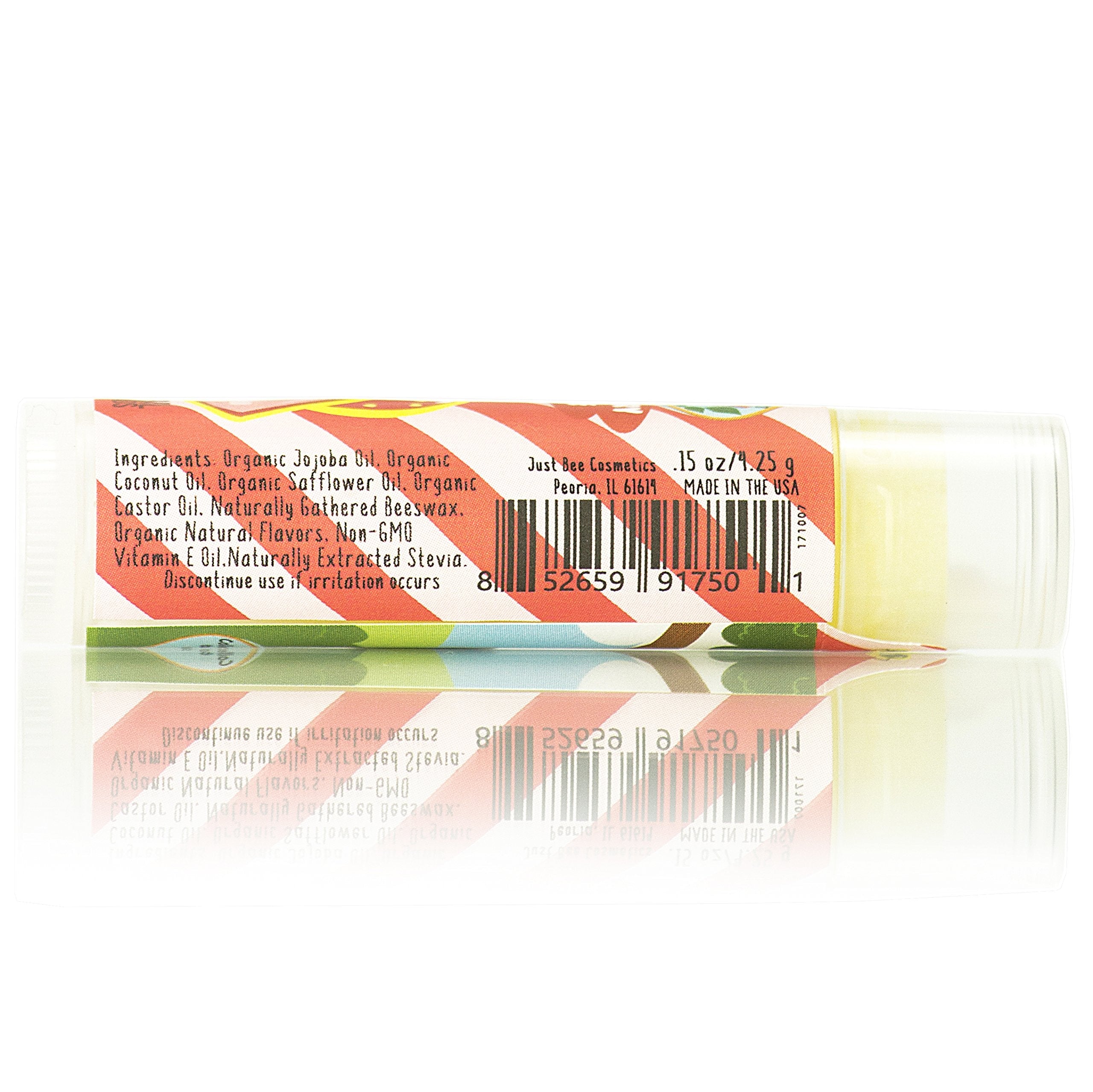 Just Bee Lappy Lips Organic Lip Balm for Kids – 6 Flavors, 100% Natural, Made in USA