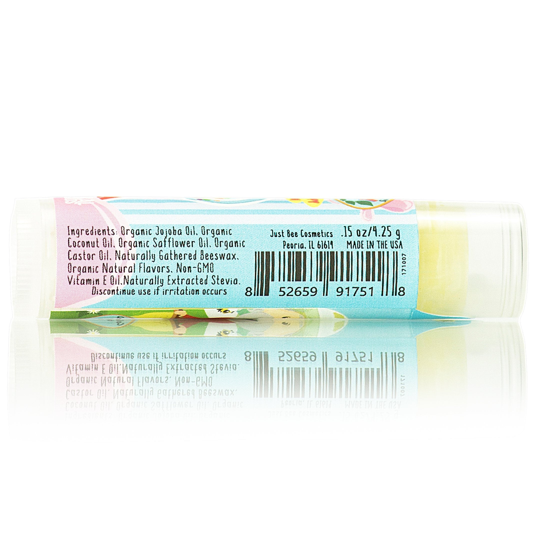 Just Bee Lappy Lips Organic Lip Balm for Kids – 6 Flavors, 100% Natural, Made in USA