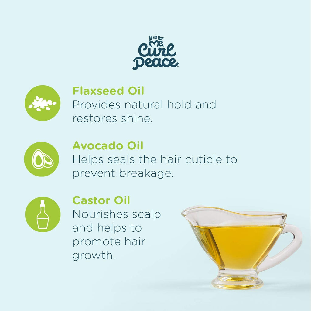 Just For Me Curl Peace Smoothing Ponytail & Edge Control (3 Pack) | Flaxseed, Avocado & Castor Oils