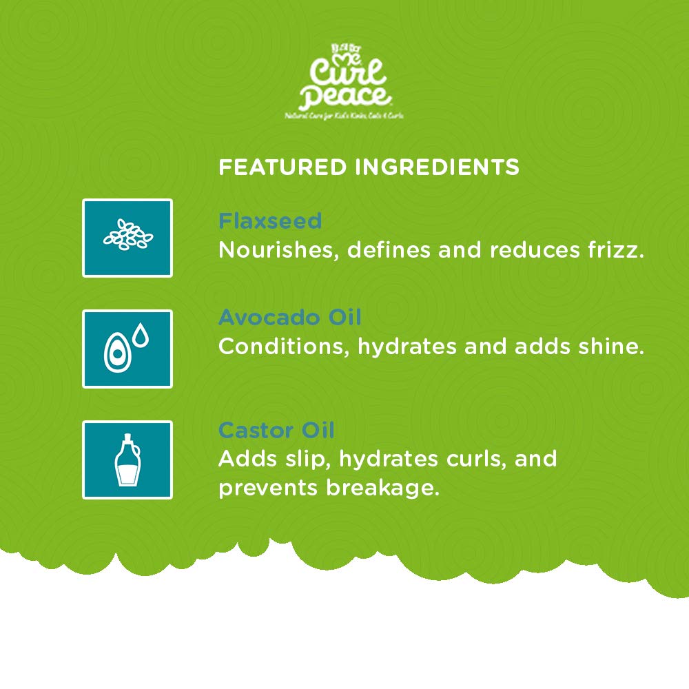 Just For Me Curl Peace Defining Curl & Coil Cream (3 Pack) – Holds & Hydrates with Flaxseed, Avocado & Castor Oil