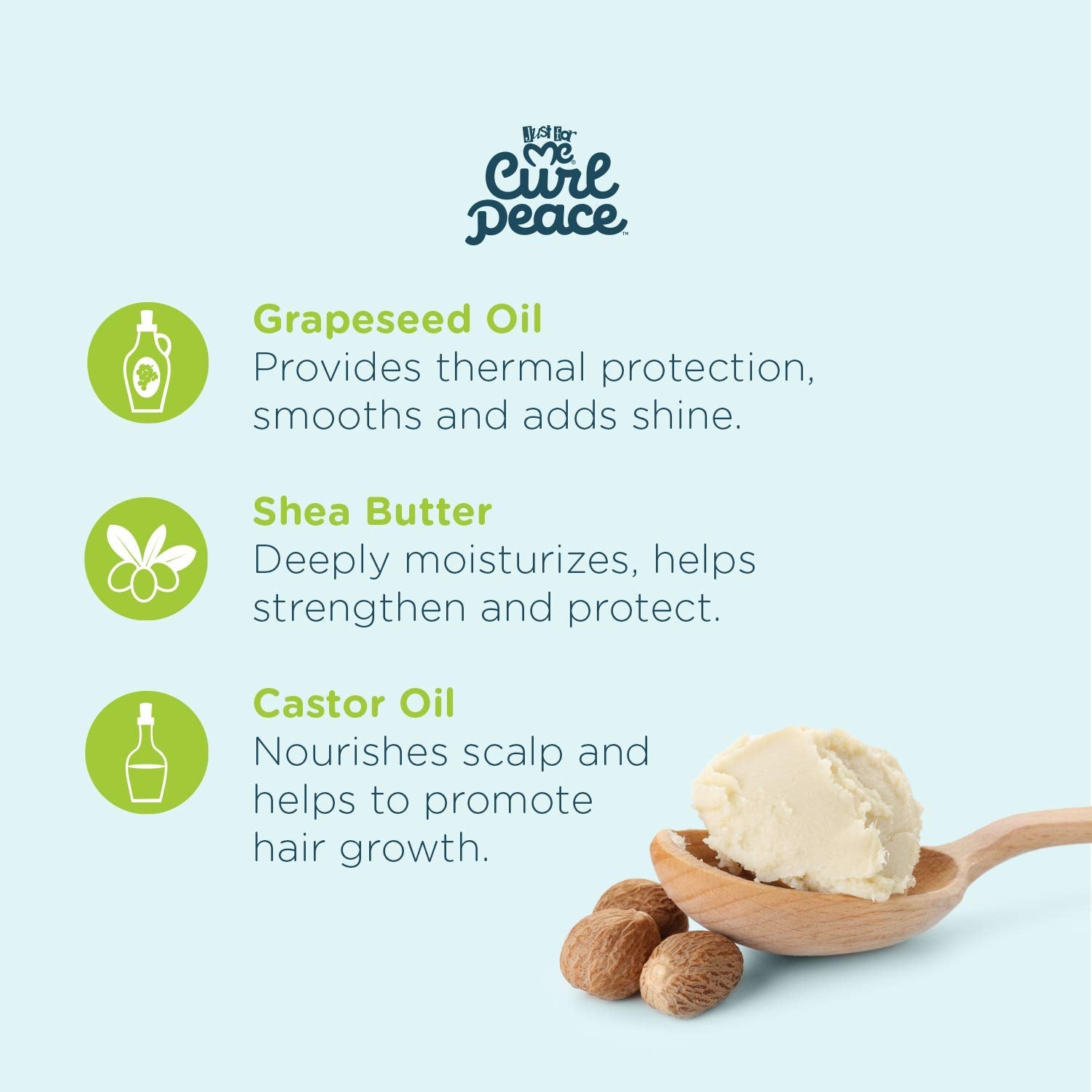 Just For Me Curl Peace Nourishing Hair & Scalp Butter (3 Pack) – Hydrates, Soothes & Protects Curls