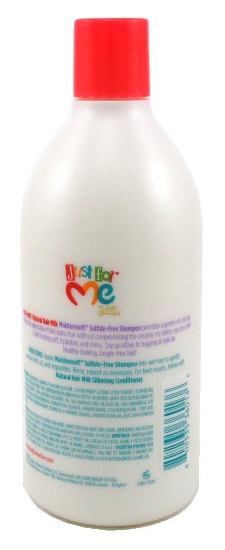 Just For Me Hair Milk Shampoo Moisturesoft 13.5 oz Pack of 3 – Gentle, Sulfate-Free Cleansing
