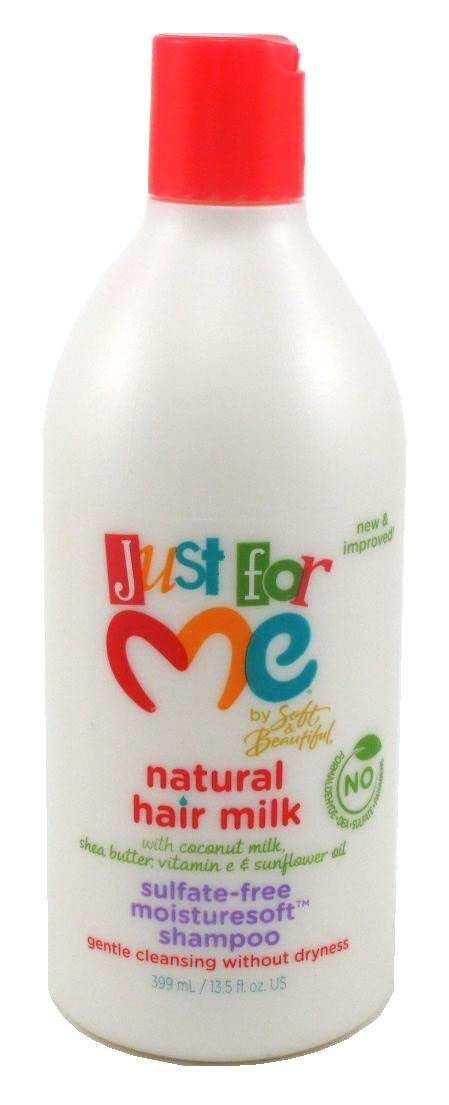 Just For Me Hair Milk Shampoo Moisturesoft 13.5 oz Pack of 3 – Gentle, Sulfate-Free Cleansing