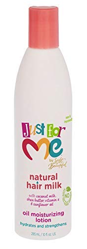 Just For Me Natural Hair Milk Lotion - Lightweight Hydration & Frizz Control (10 oz, 3-pack)