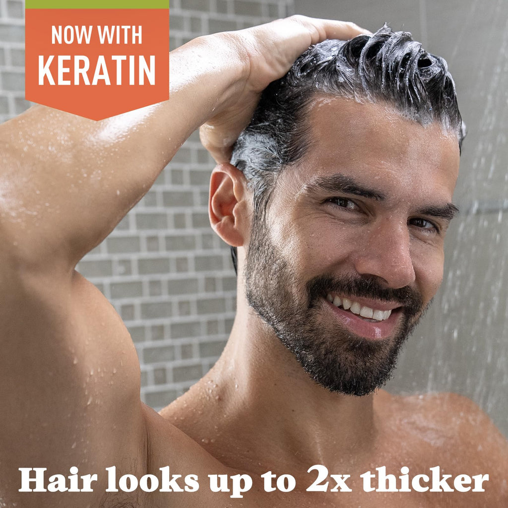 Just for Men Control GX Grey Reducing Shampoo with Keratin – Gradual Grey Reduction, Thicker-Looking Hair, 4 Oz (Packaging May Vary)