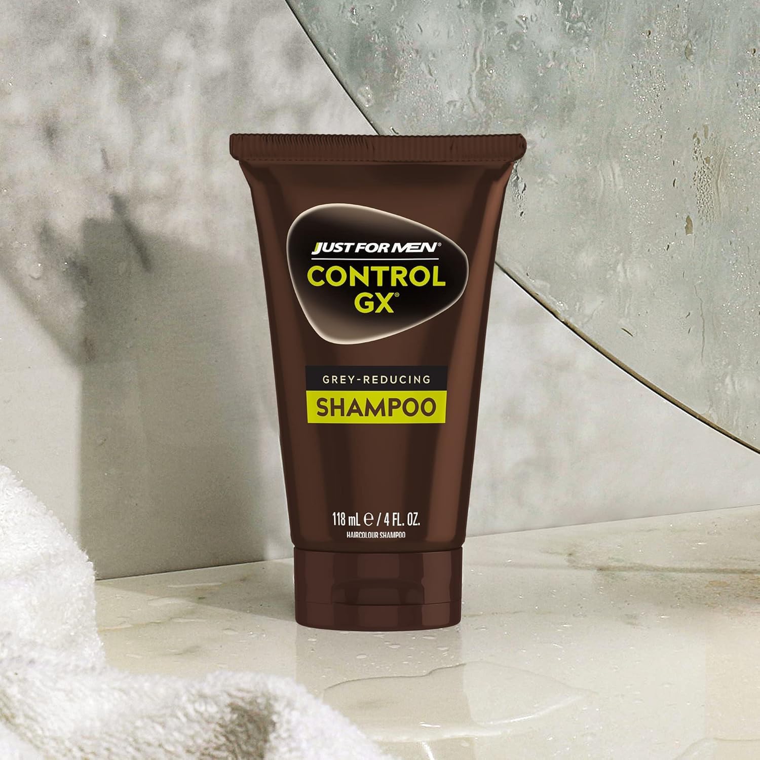 Just for Men Control GX Grey Reducing Shampoo with Keratin – Gradual Grey Reduction, Thicker-Looking Hair, 4 Oz (Packaging May Vary)