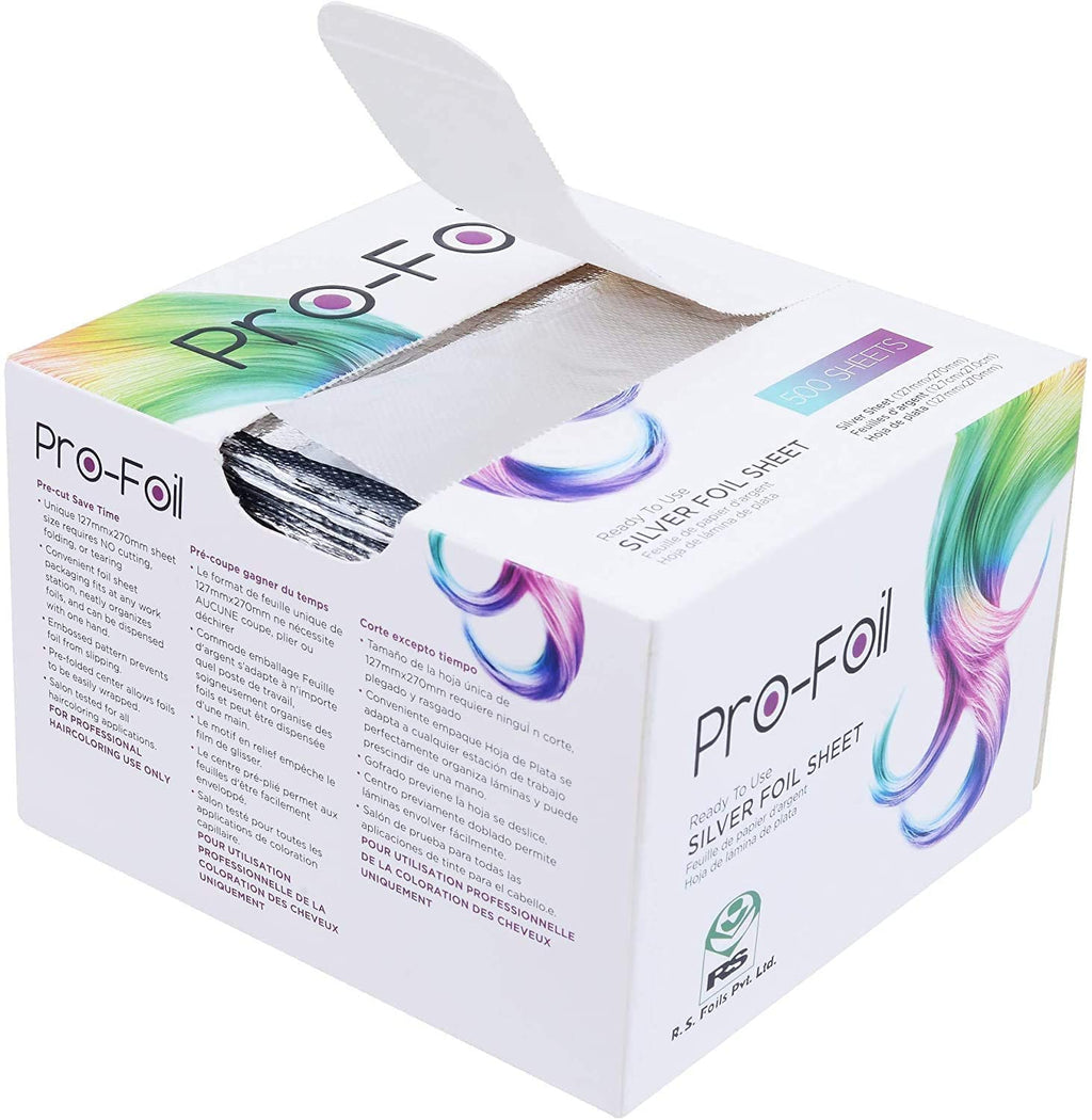 Just Home Pop Up Hair Highlighting Foils – Pre-Cut Aluminum Sheets (Pack of 6)
