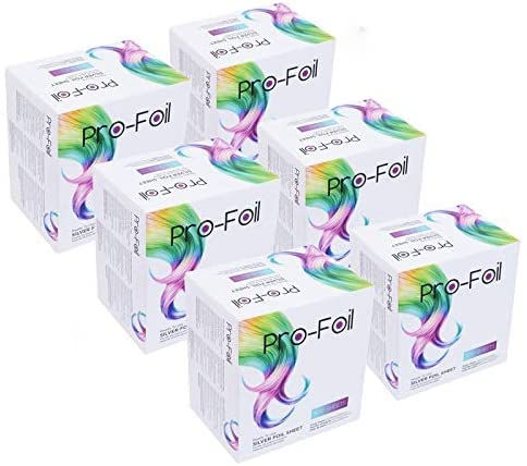 Just Home Pop Up Hair Highlighting Foils – Pre-Cut Aluminum Sheets (Pack of 6)