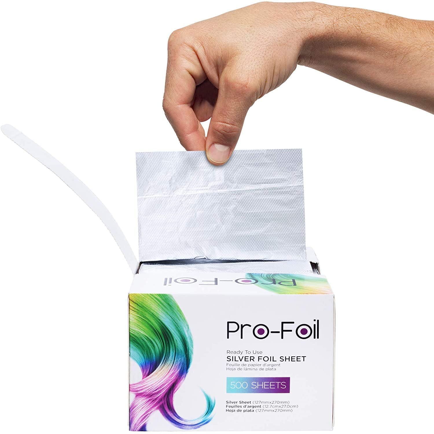 Just Home Pop Up Hair Highlighting Foils – Pre-Cut Aluminum Sheets (Pack of 6)