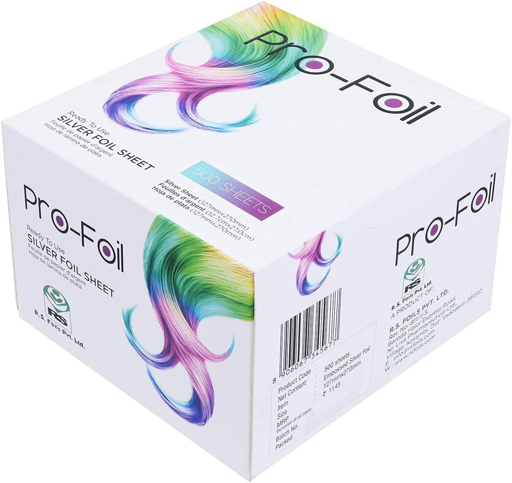 Just Home Pop Up Hair Highlighting Foils – Pre-Cut Aluminum Sheets (Pack of 6)