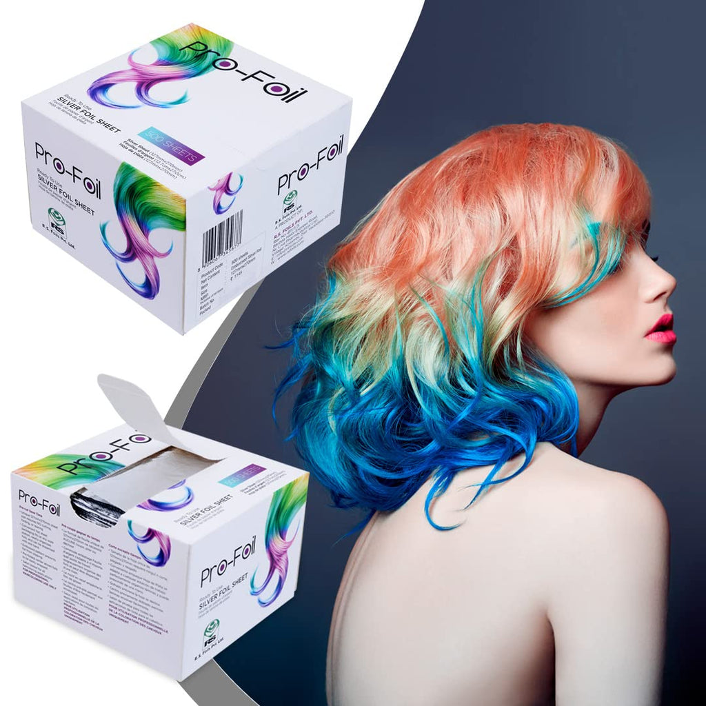 Just Home Pop Up Hair Highlighting Foils – Pre-Cut Aluminum Sheets (Pack of 6)