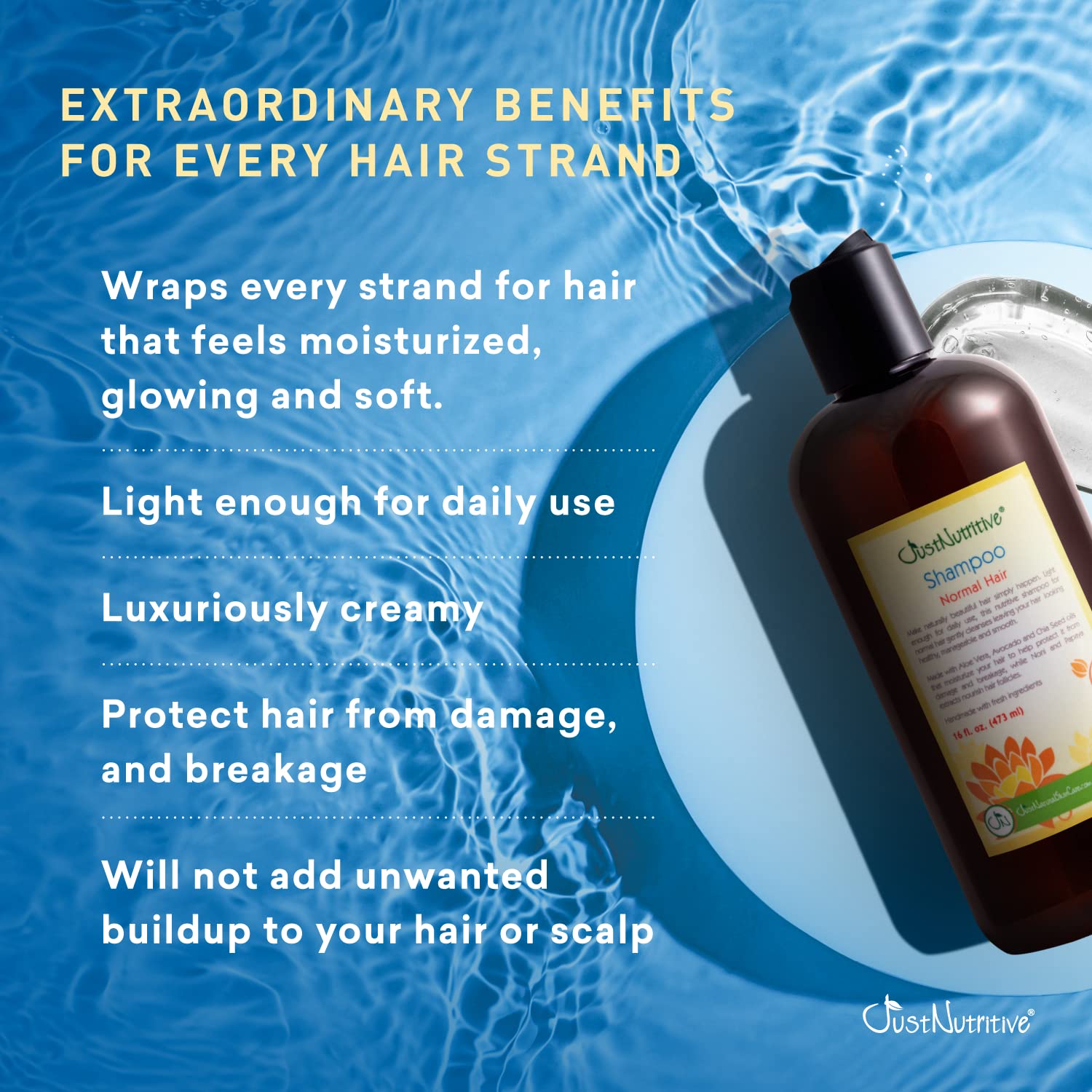 Just Nutritive Normal Hair Shampoo | Gentle Hydration for Normal Hair
