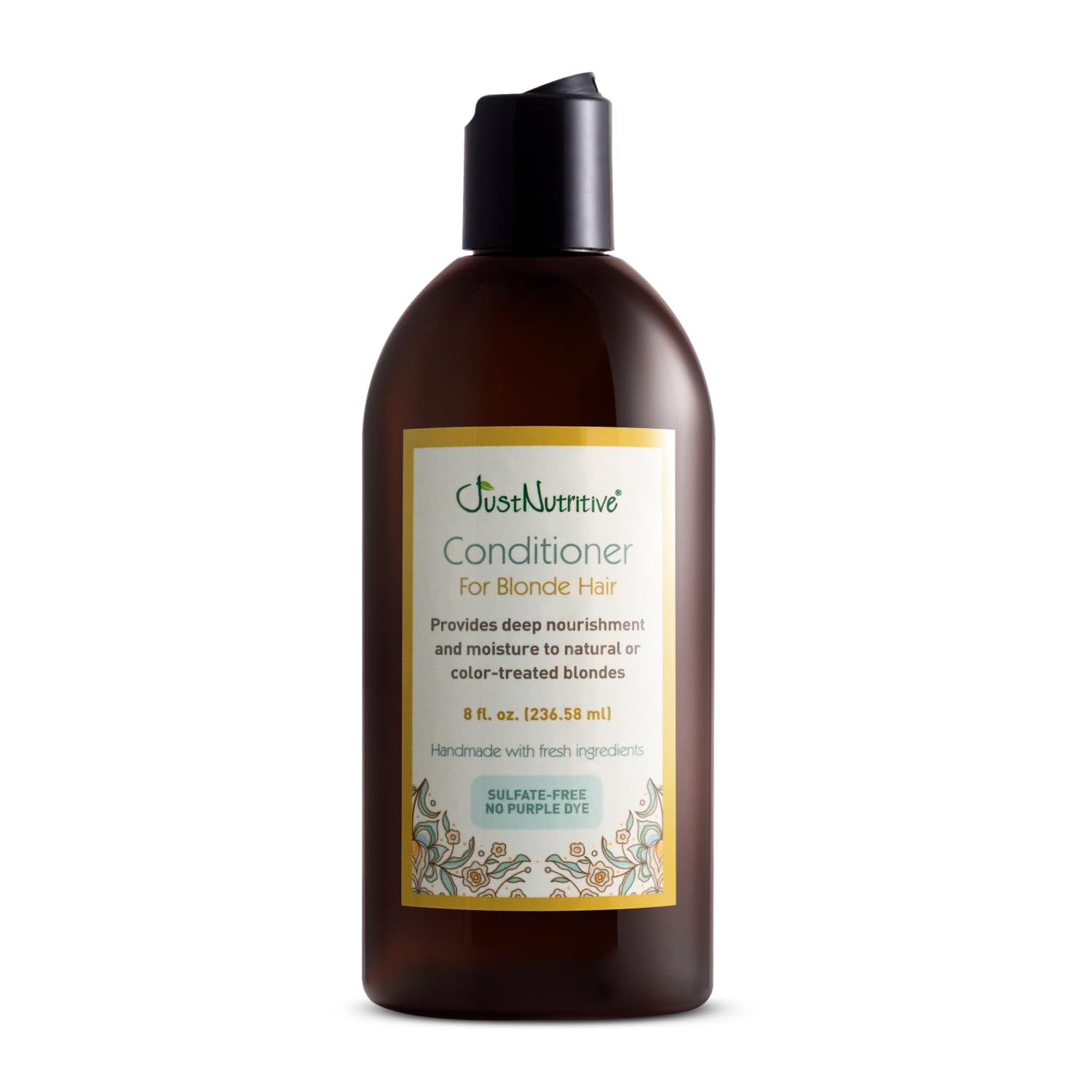 Just Nutritive Blonde Conditioner – Neutralizes Brassy Tones for Natural & Color-Treated Hair, 8 oz