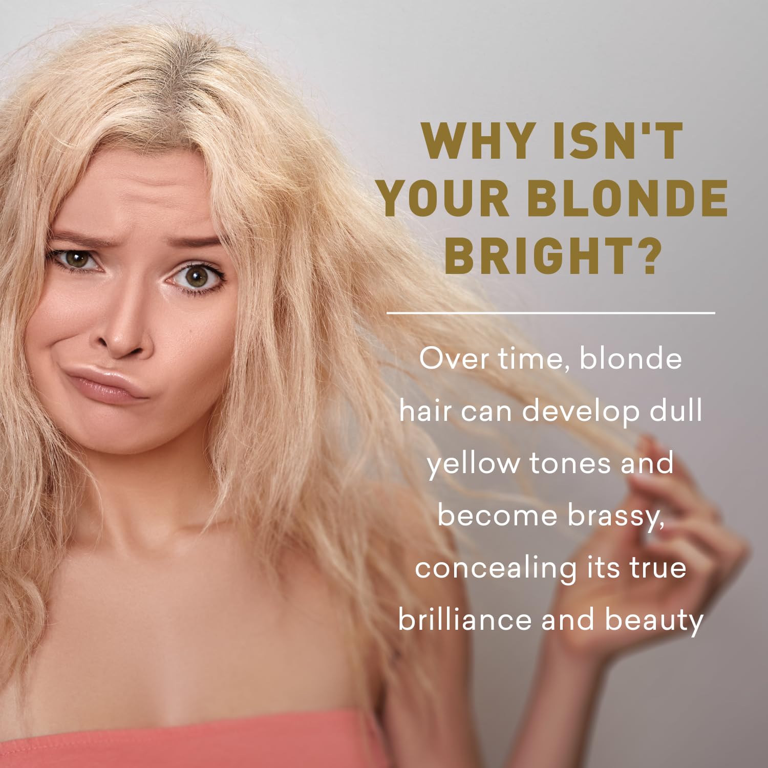Just Nutritive Blonde Shampoo – Neutralizes Brassiness for Color-Treated Hair (8 oz)
