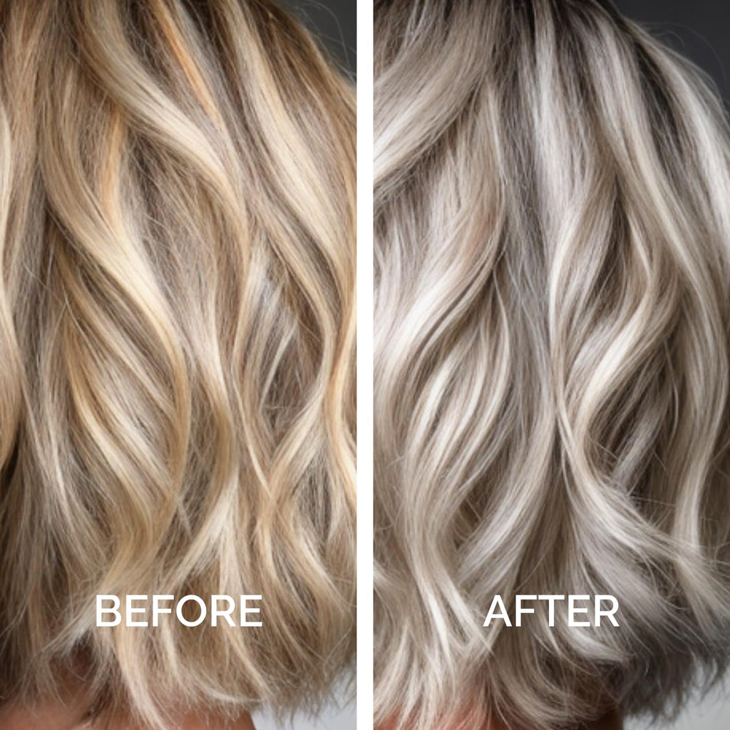 Just Nutritive Purple Toning Shampoo for Blonde, Gray, White & Silver Hair – Neutralize Brassiness, Hydrate & Shine (8 oz)