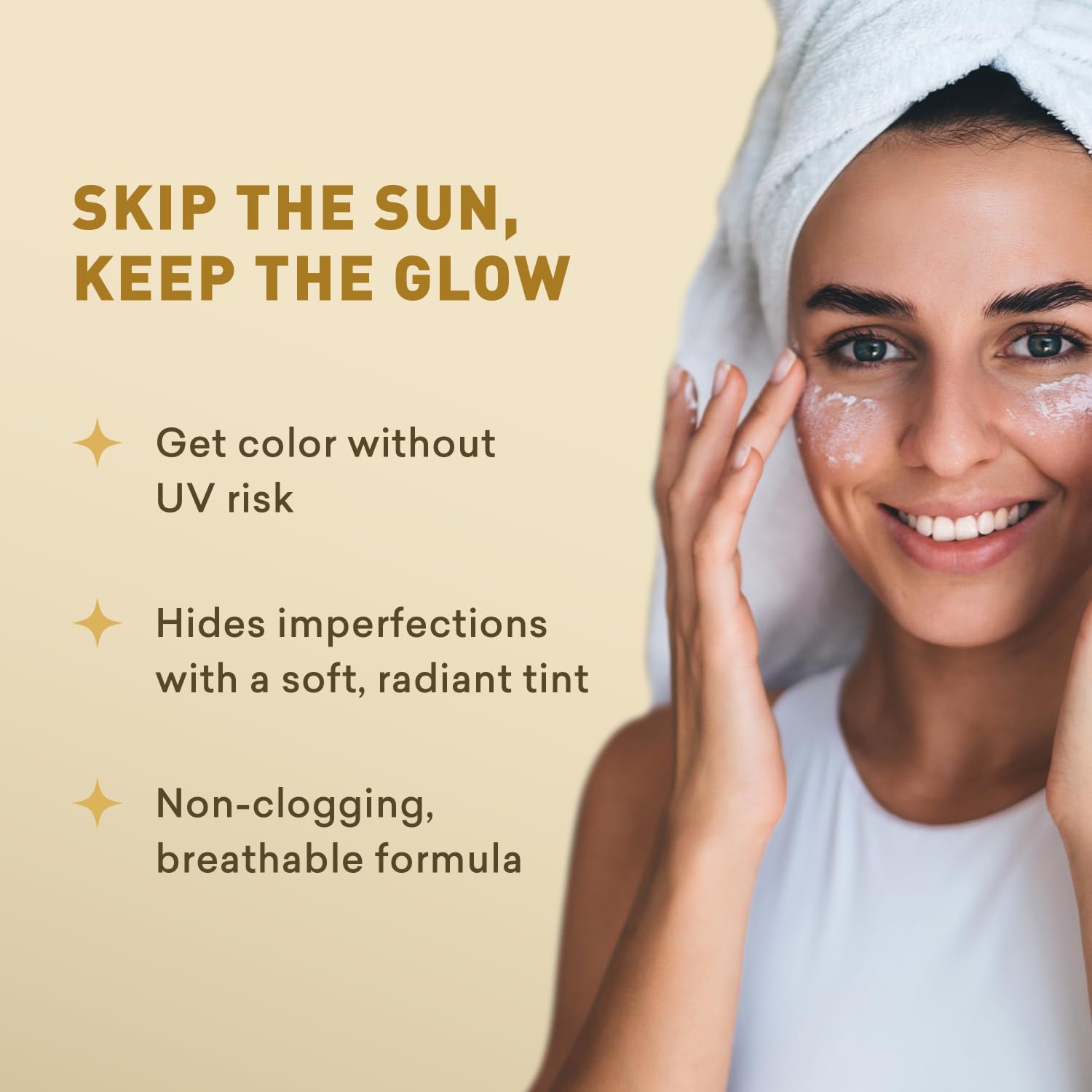 Just Nutritive Sunless Tanning Daily Facial Cream | Sunkiss Glow 4 Oz