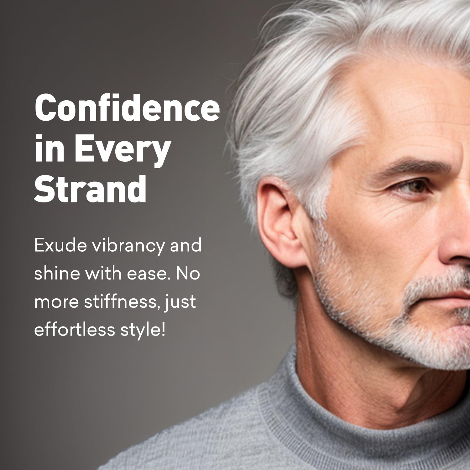 Just Nutritive Men's Gray Hair Shampoo — No Sulfates, Reduces Brassiness, 8 oz