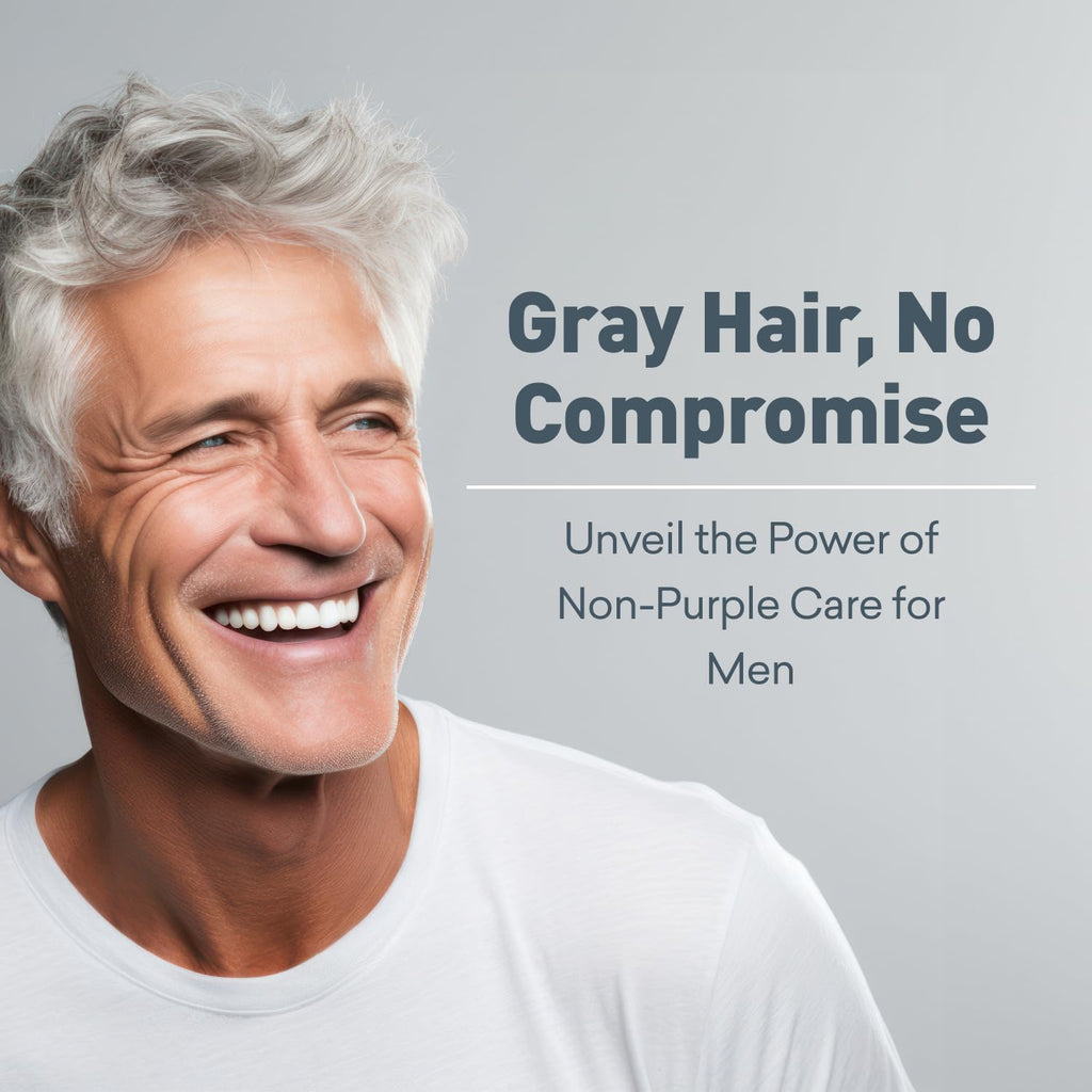 Just Nutritive Men's Gray Hair Shampoo — No Sulfates, Reduces Brassiness, 8 oz