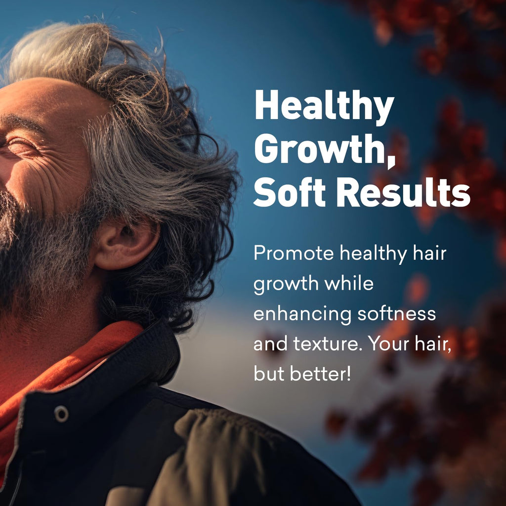 Just Nutritive Men's Gray Hair Shampoo — No Sulfates, Reduces Brassiness, 8 oz
