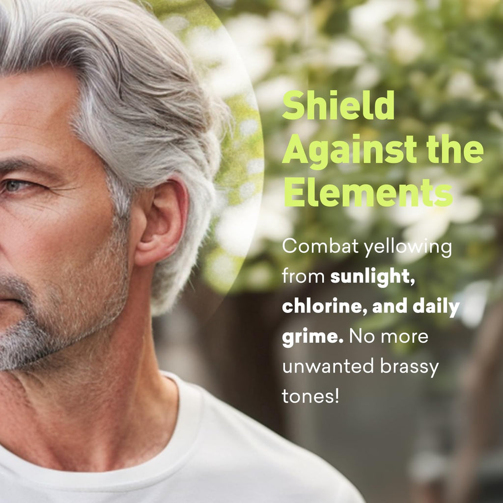 Just Nutritive Men's Gray Hair Shampoo — No Sulfates, Reduces Brassiness, 8 oz