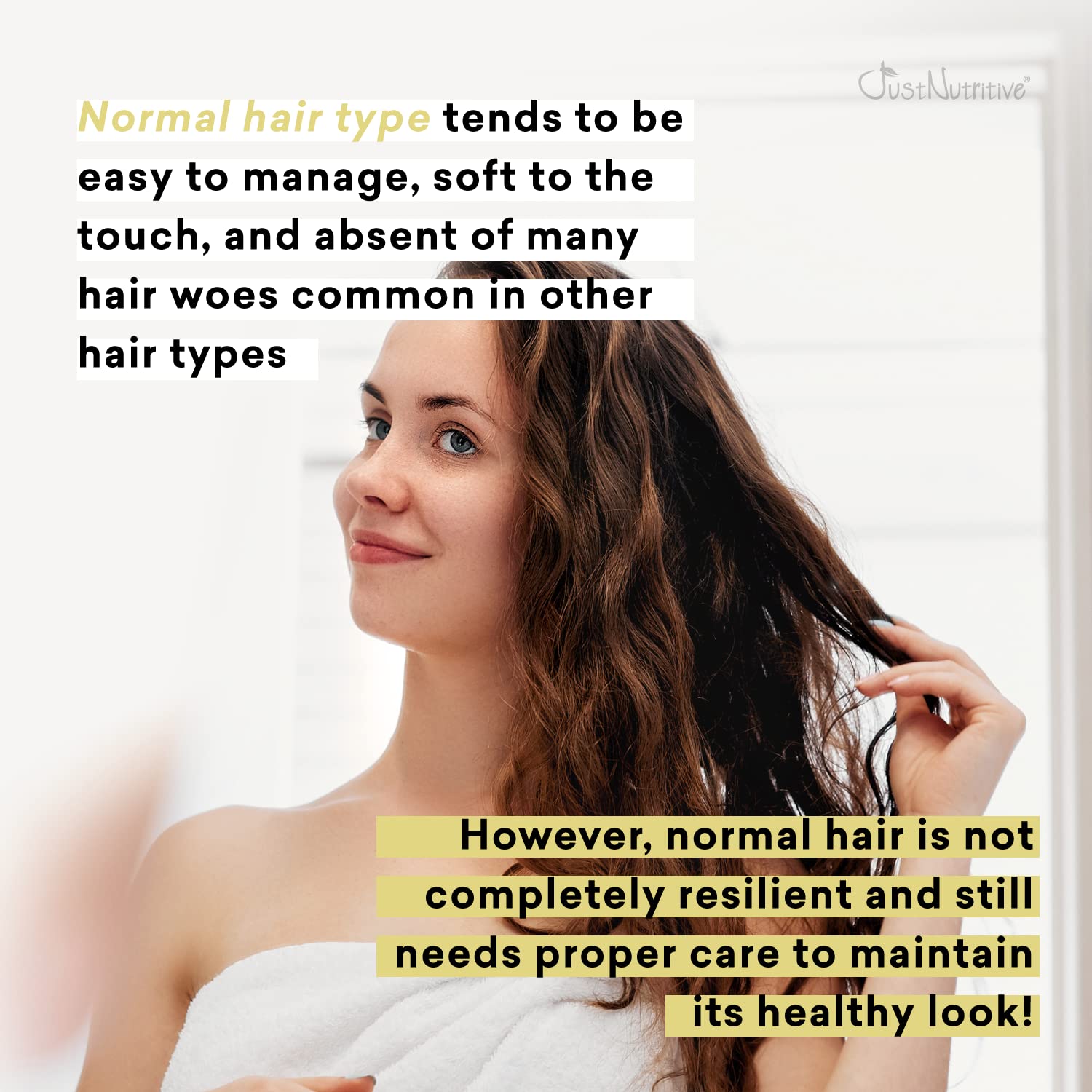 Just Nutritive Normal Hair Shampoo | Gentle Hydration for Normal Hair