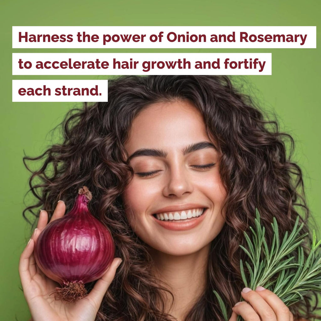 Just Nutritive Onion & Rosemary Shampoo – Hair Growth, Thickening & Strengthening | Sulfate-Free 16 oz