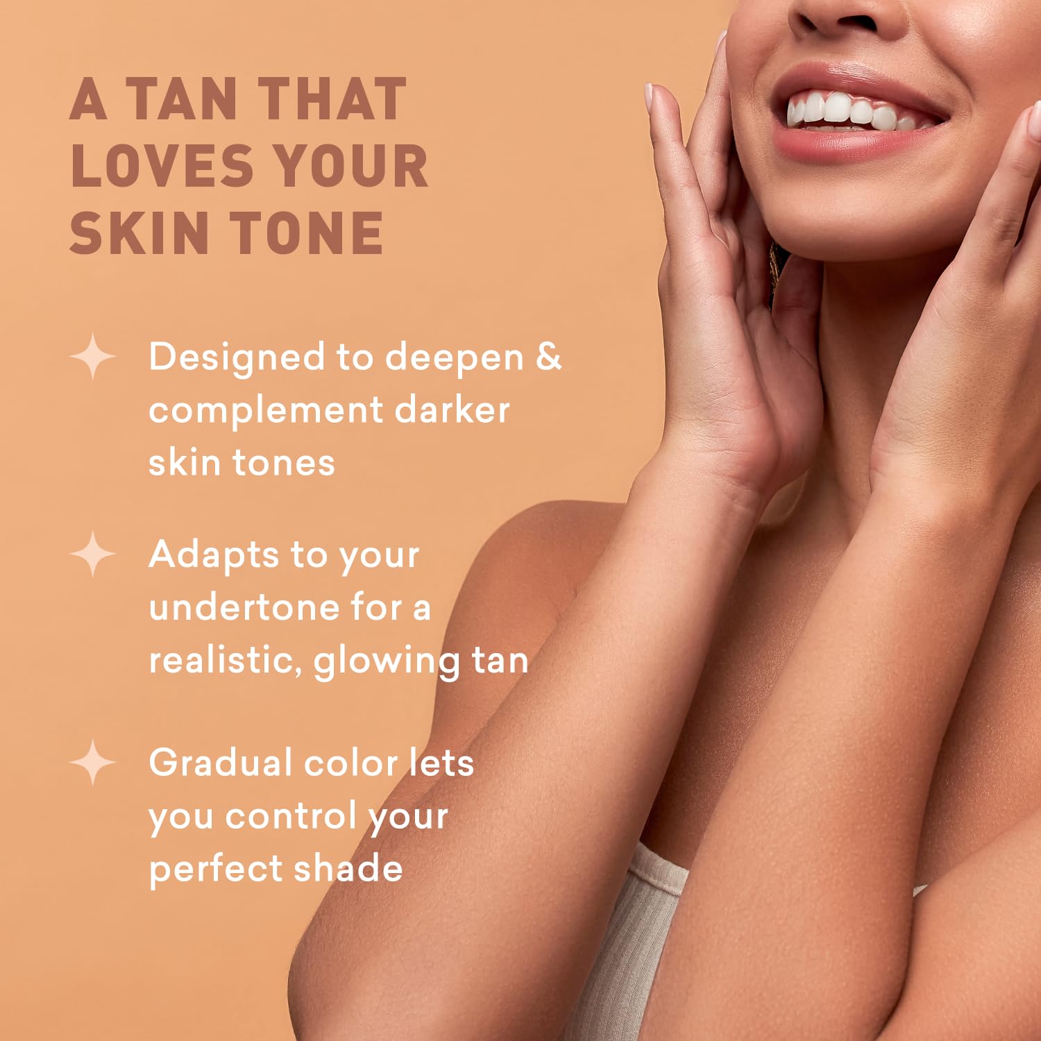 Just Nutritive Sunless Tanning Lotion Dark Tones – Indoor Self-Tanner (8 oz) | Dark Tan Glow