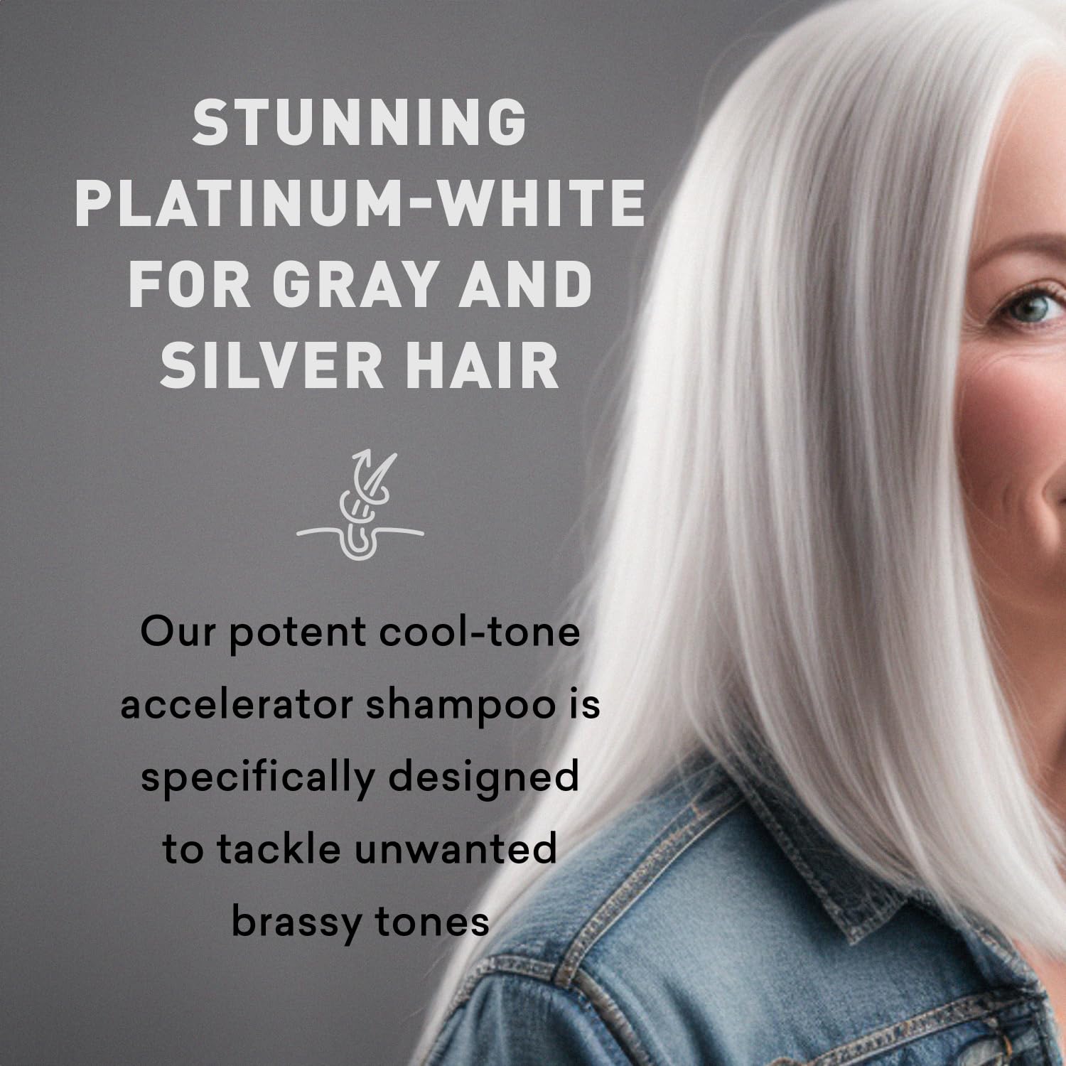 Just Nutritive Purple Toning Shampoo for Blonde, Gray, White & Silver Hair – Neutralize Brassiness, Hydrate & Shine (8 oz)