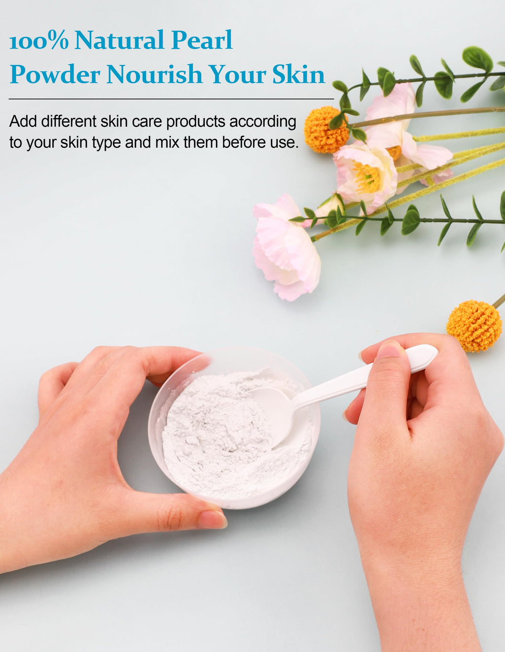Jutqut Freshwater Pearl Powder - 2PCS Organic DIY Skincare, Natural Exfoliant & Pore Refining Mask