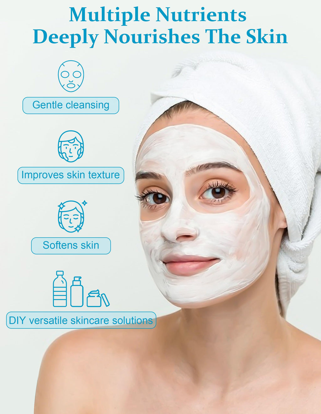 Jutqut Freshwater Pearl Powder - 2PCS Organic DIY Skincare, Natural Exfoliant & Pore Refining Mask