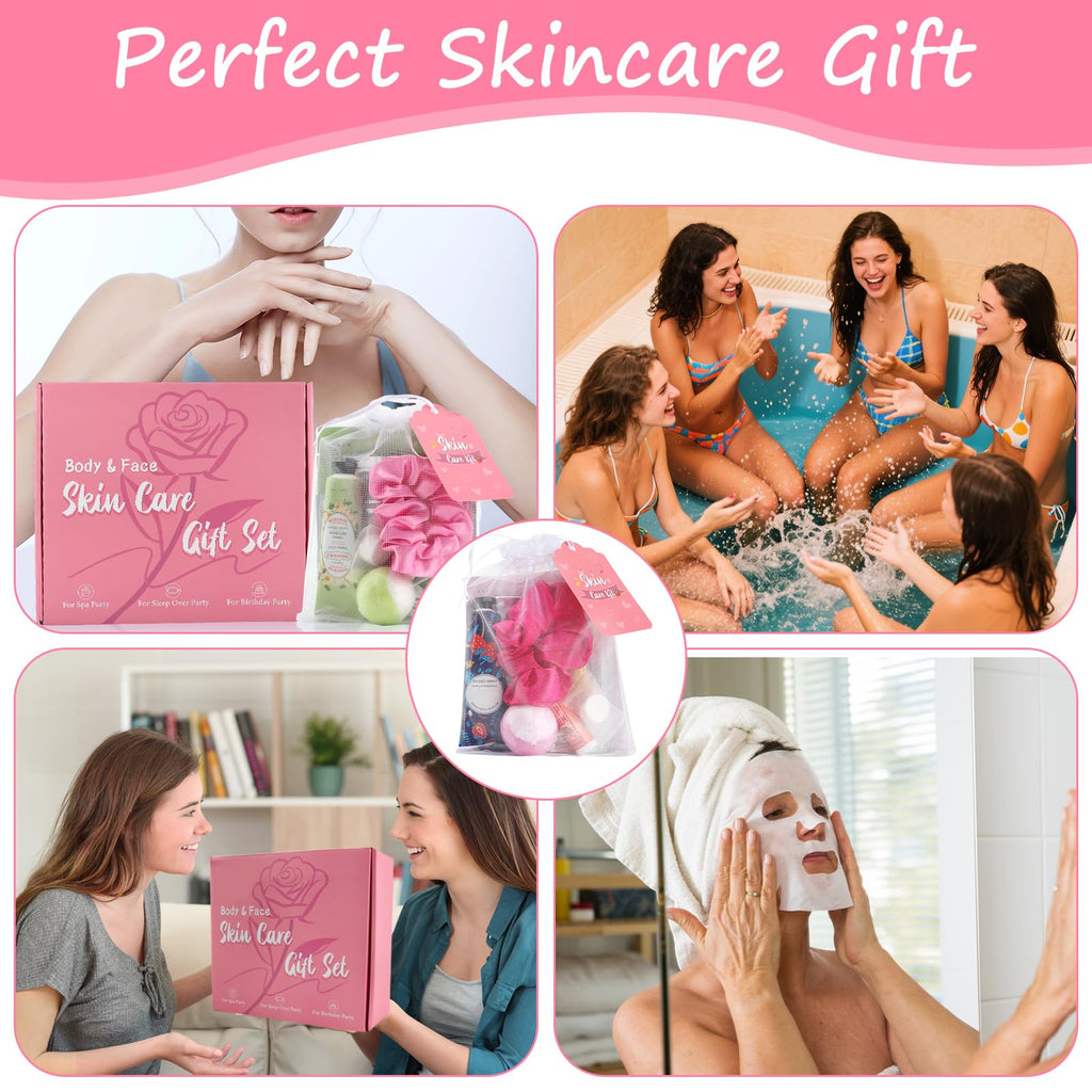 Jutqut 108-Piece Spa Party Set for Girls – Masks, Towels, Headbands & More