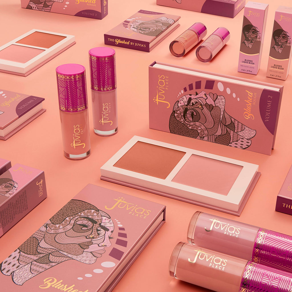 Juvia's Place Blushed Duo Blush - Two-Tone Buildable Mineral Powder for Rosy, Natural Cheeks - All Skin Tones - Volume 2