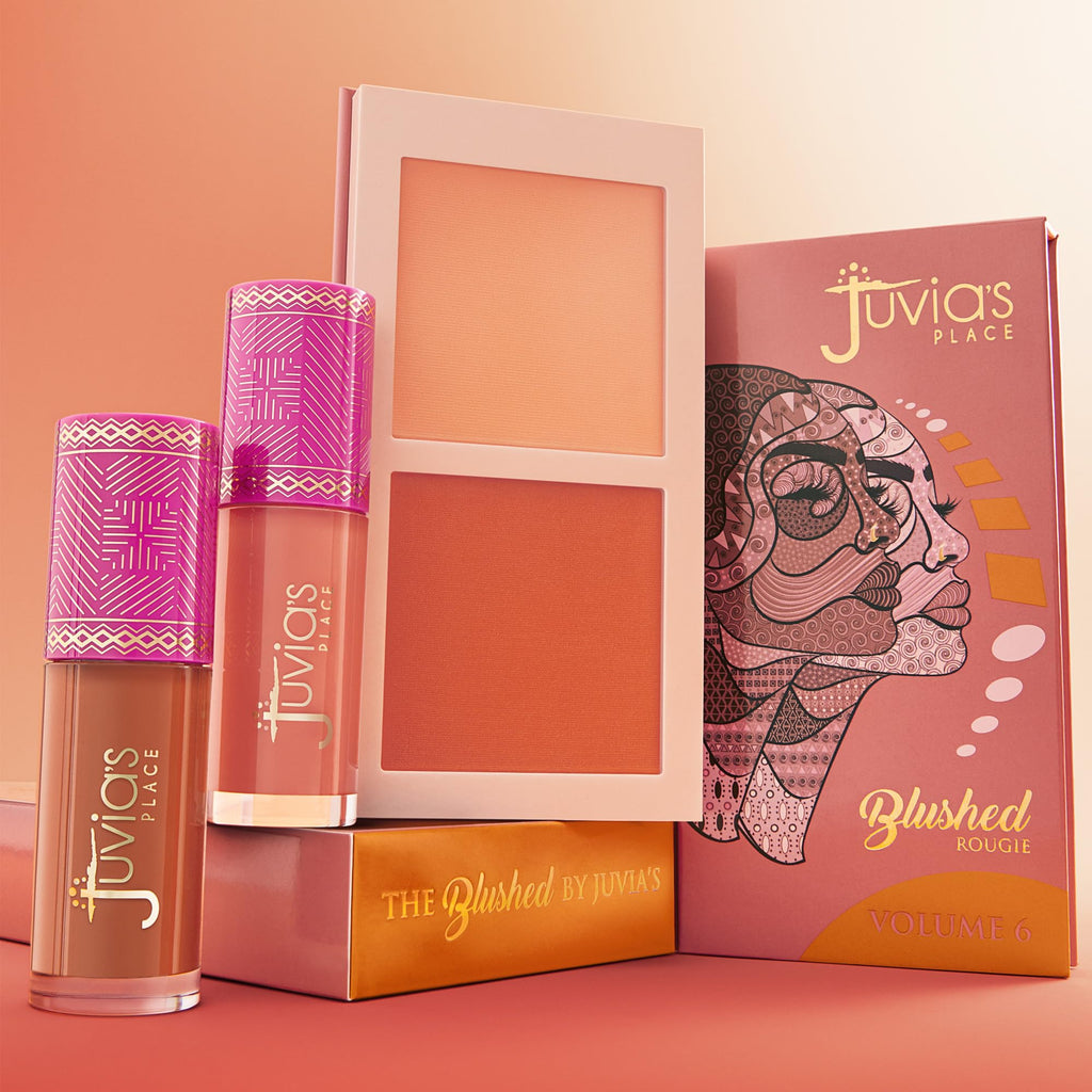 Juvia's Place Blushed Duo Blush Volume 6 – Radiant Two-Tone Pressed Mineral Blush for All Skin Tones