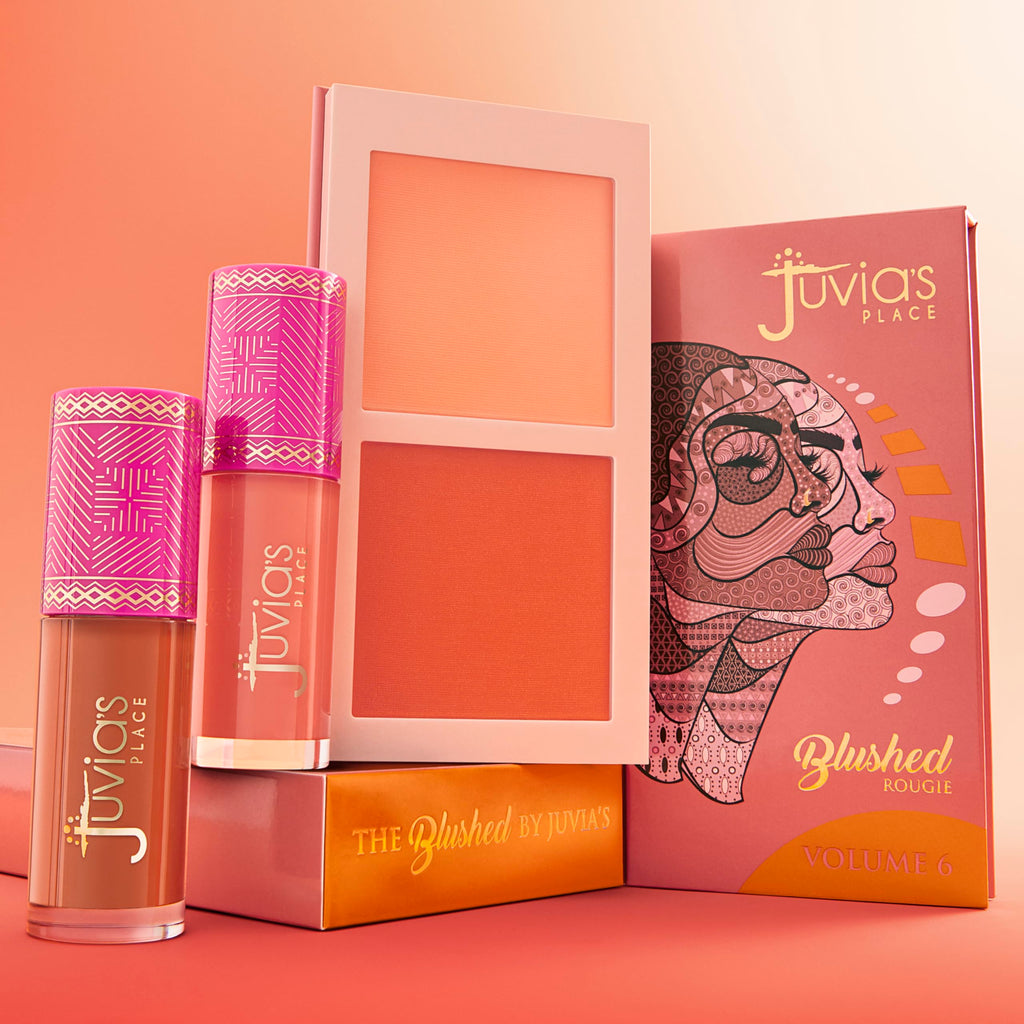 Juvia's Place Blushed Duo Blush Volume 6 – Radiant Two-Tone Pressed Mineral Blush for All Skin Tones