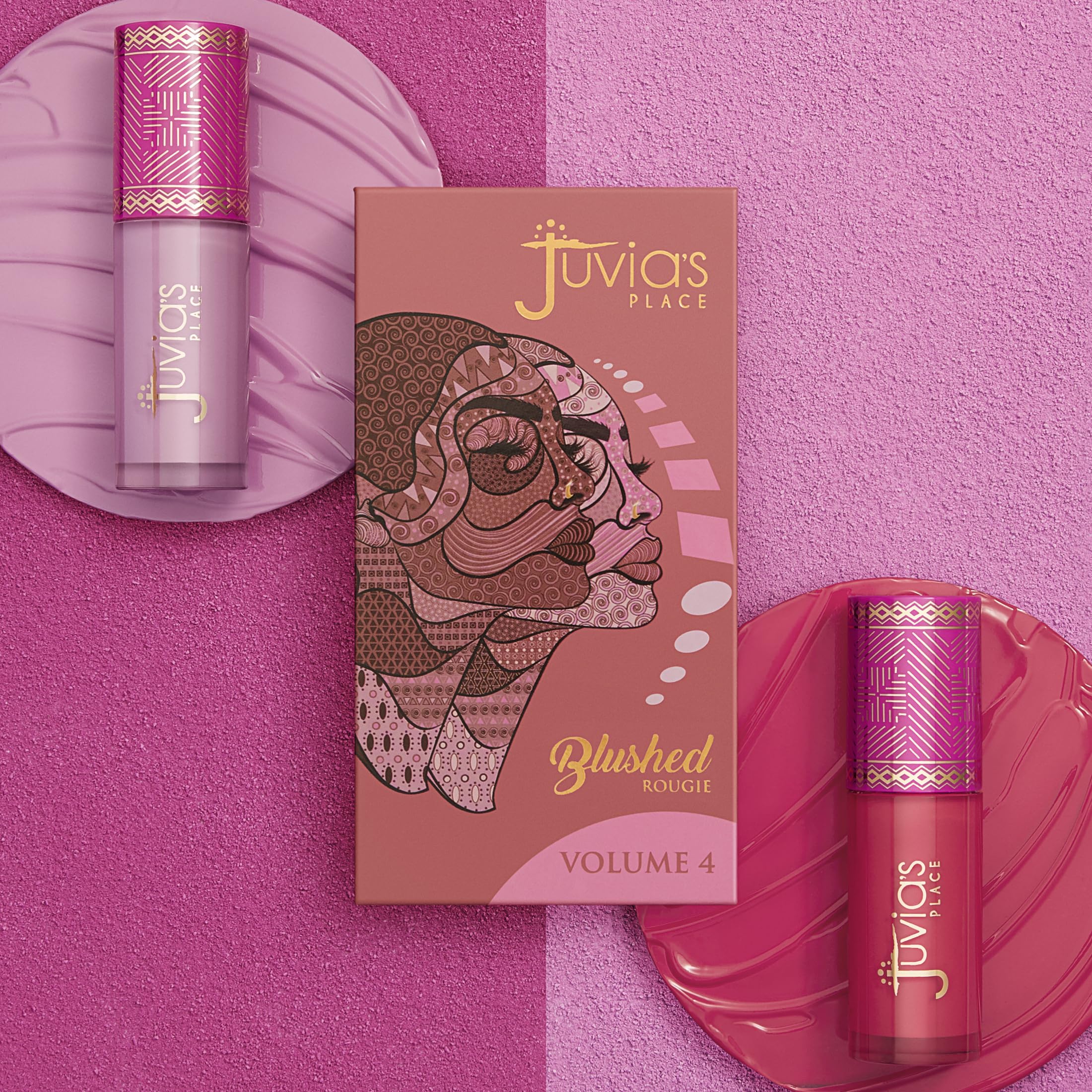 Juvia's Place Blushed Duo Blush Volume4 – Two-Tone Pigmented Mineral Powder for All Complexions