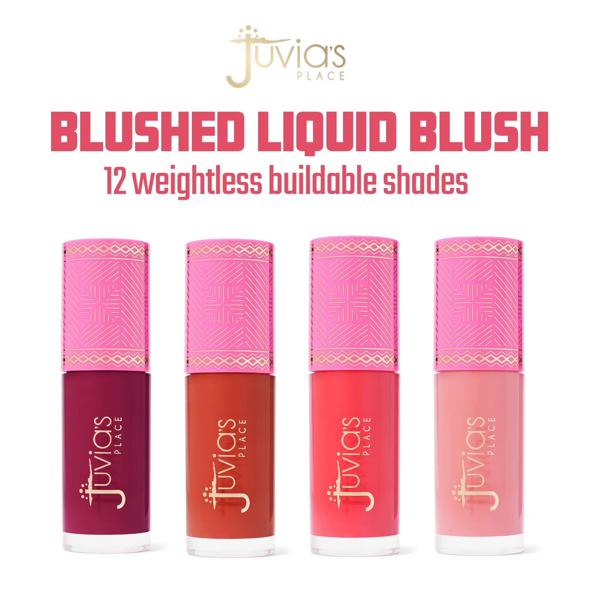 Juvia's Place Blushed Liquid Blush BarbieRose – Dewy Tint, Buildable Color, Long-Lasting Wear