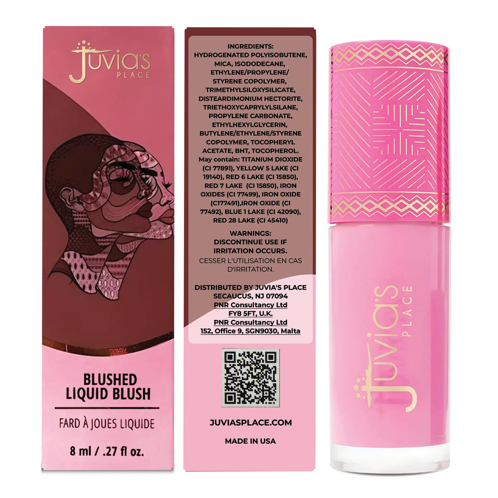 Juvia's Place Blushed Liquid Blush BlushLily – Dewy Tint for Natural or Bold Cheeks