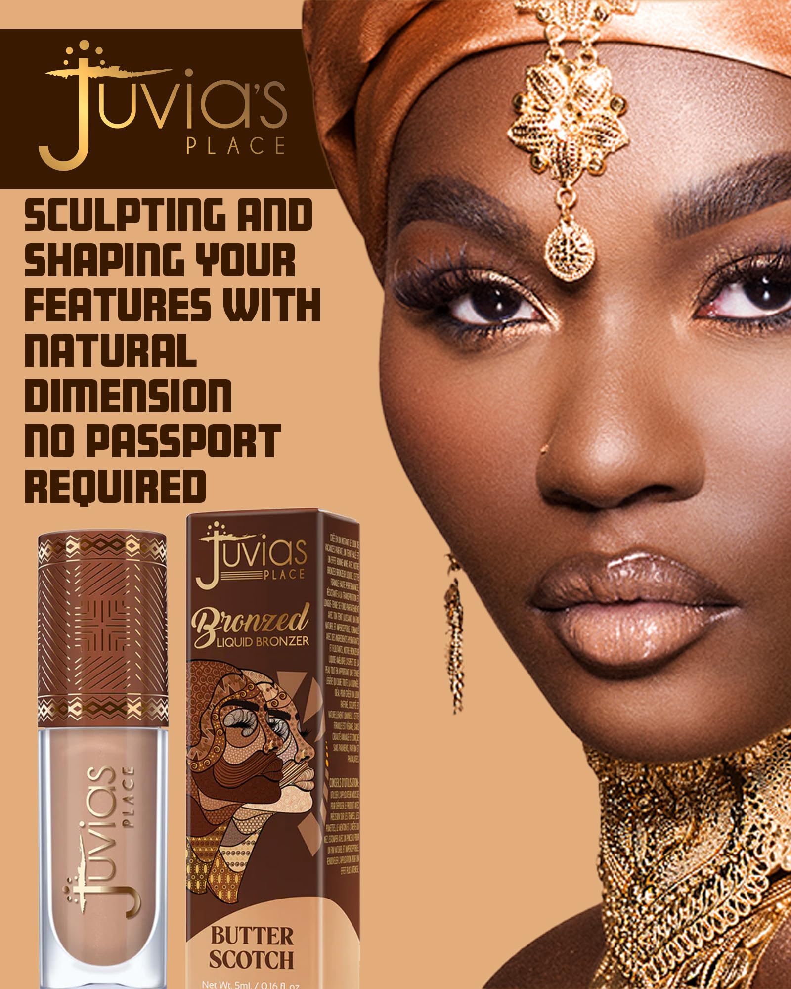 Juvia’s Place Bronzed Liquid Bronzer – Butterscotch | Buildable, Silk-Blend, Easy to Apply